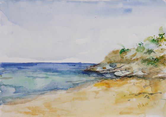 Sea I - Watercolor Painting 20x30cm