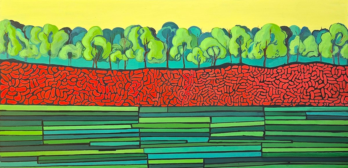  Psychedelic Fields #3 By V+V Kniazievi, 39 X 20, Artwork For Sale On Artfinder