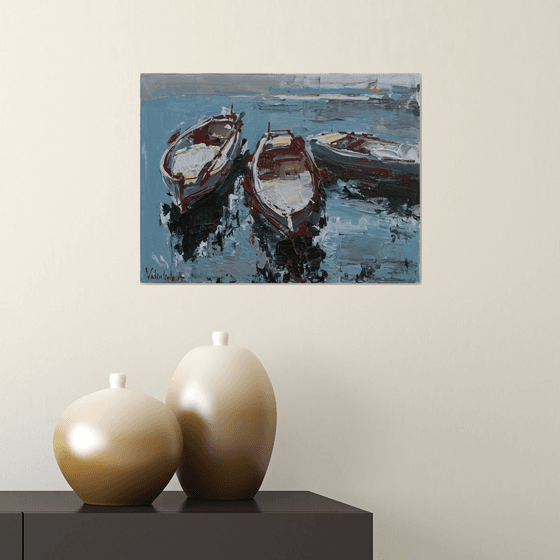 Boats - Original acrylic painting