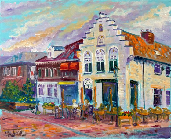 Dutch Town Life: Coevorden Street Cafe