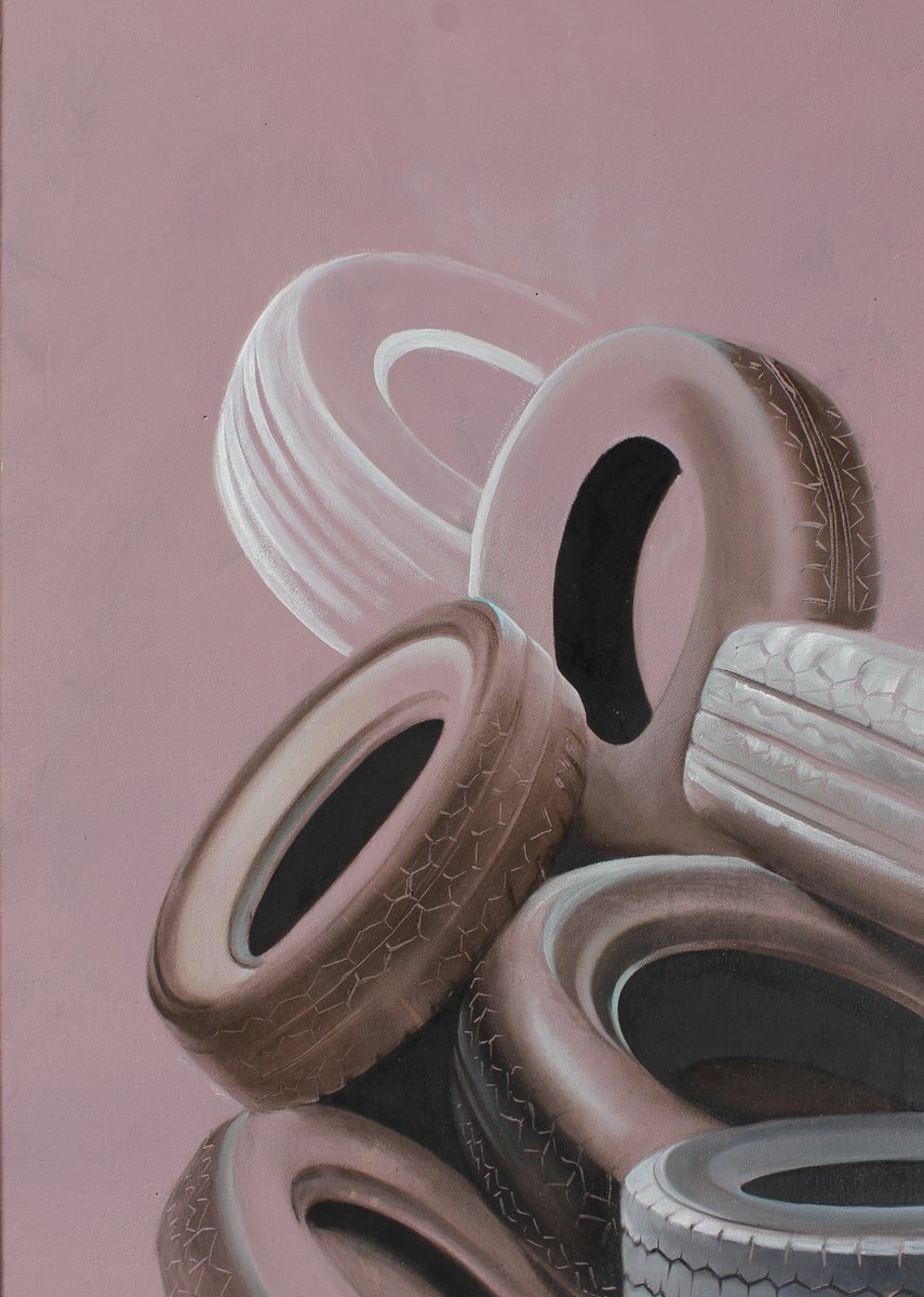 Photorealistic Still Life Oil Painting By Nicoletta Bagatti, 20 X 28", Equilibrio, Original Artwork