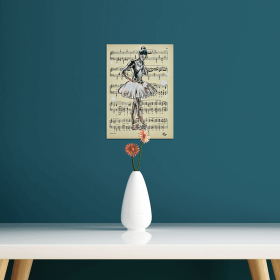 Ballerina XXV - Vintage Music Page, GIFT idea