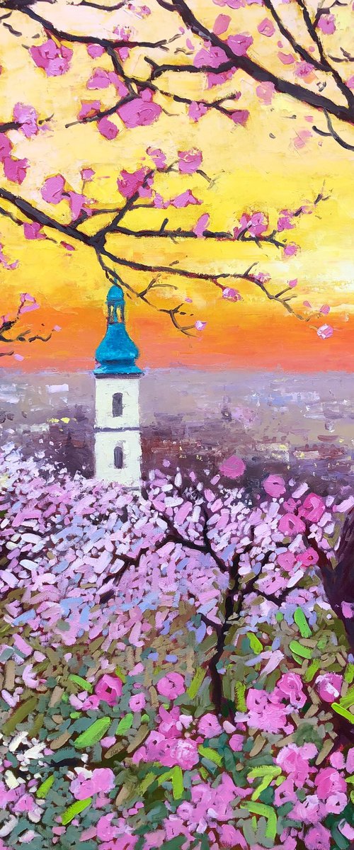 Spring in Prague. Sunset by Volodymyr Smoliak