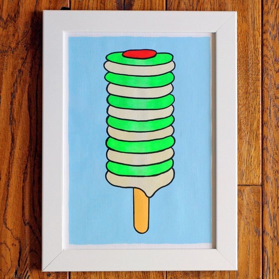 Twister Lolly - Pop Art Painting On A4 Paper (Unframed)