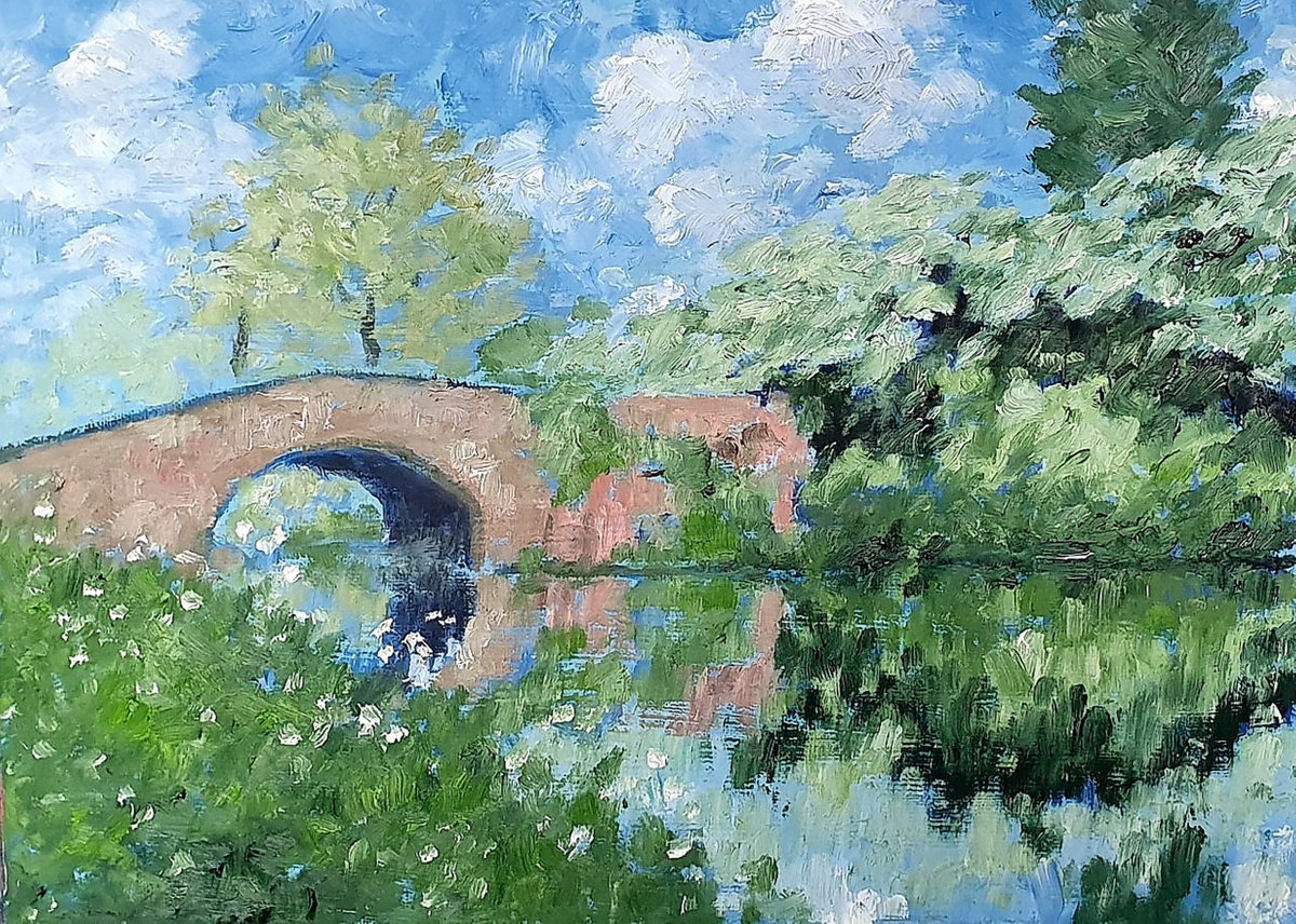 Impressionistic Landscape Oil Painting By Colin Ross Jack, 16 X 12, Summer Walk 12, Original Artwork