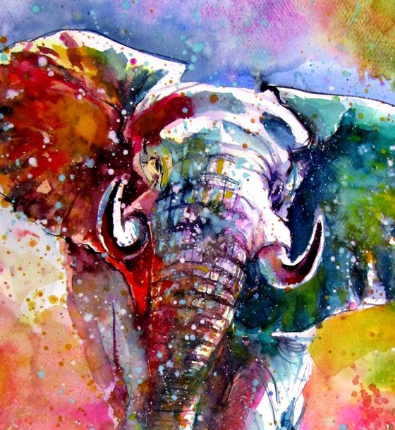 Playful elephant III