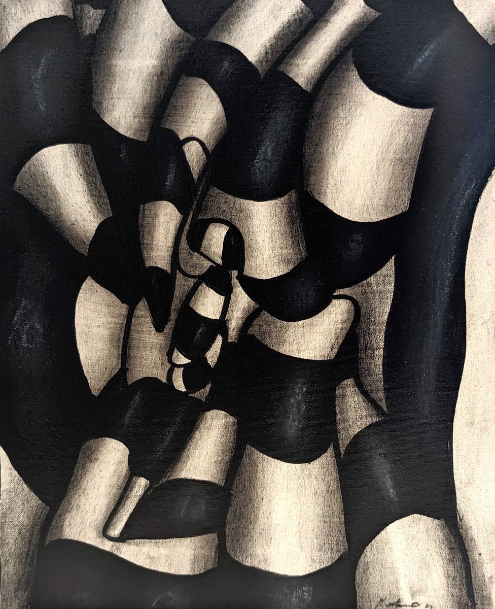 Abstract Painting By Massimo Castronuovo, 8 X 10", A_013, Original Artwork