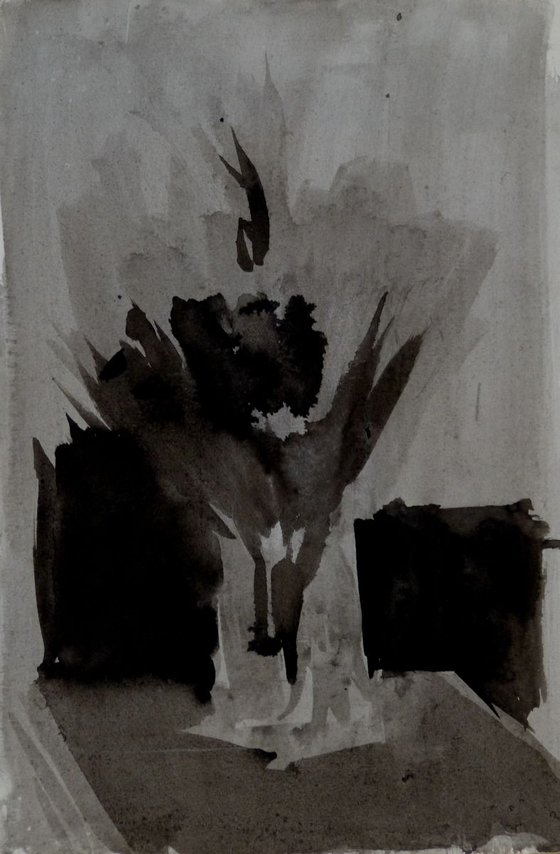 Still Life: Vase with Flowers, 19x28 cm
