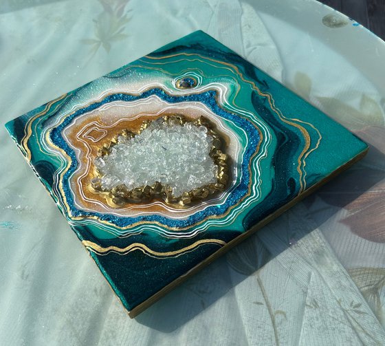 Malachite turquoise stripe