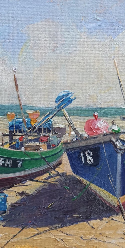 Fishing boats Cornwall by Roberto Ponte