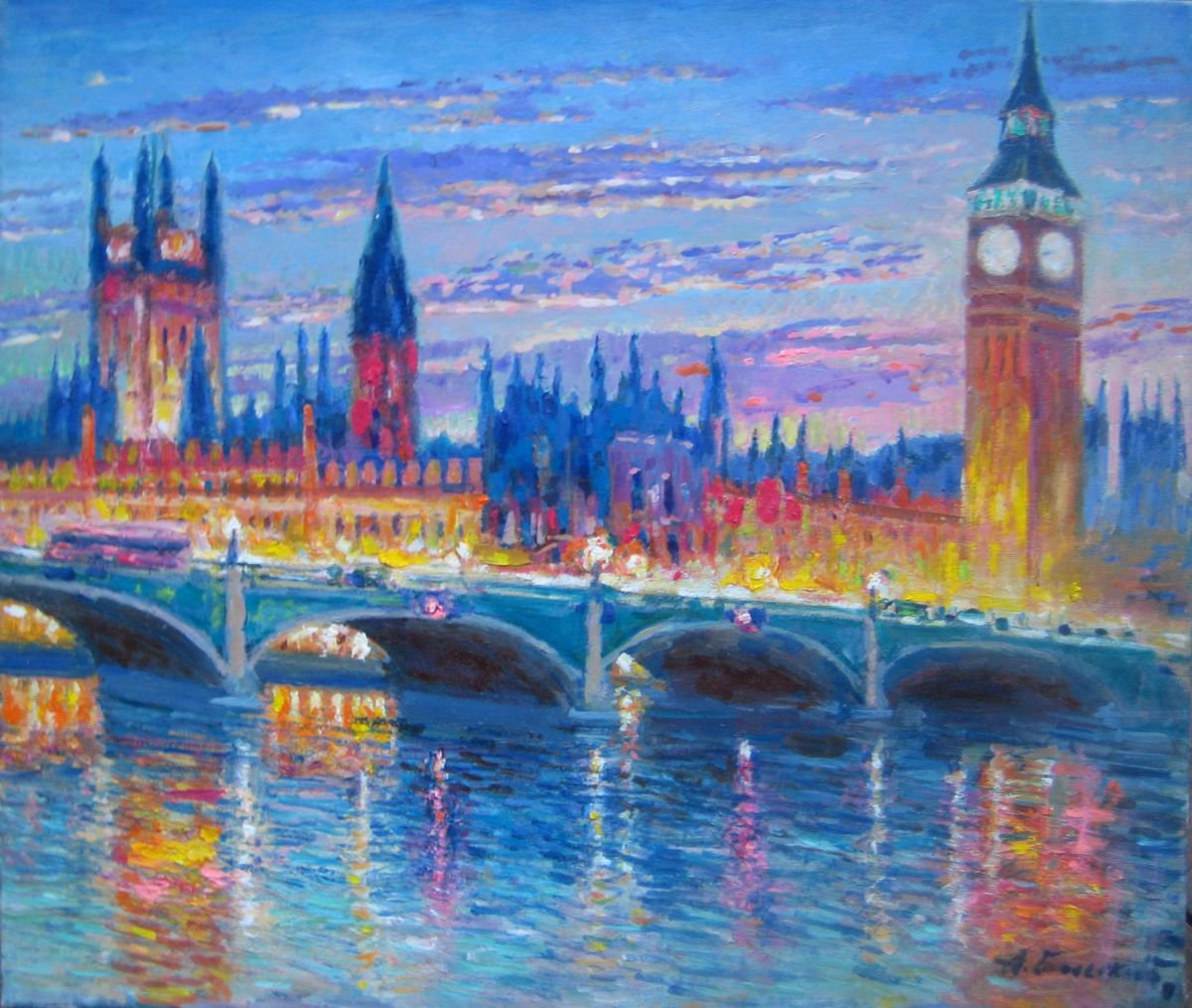 LONDON Oil painting by Oleksandr Bielskyi Artfinder