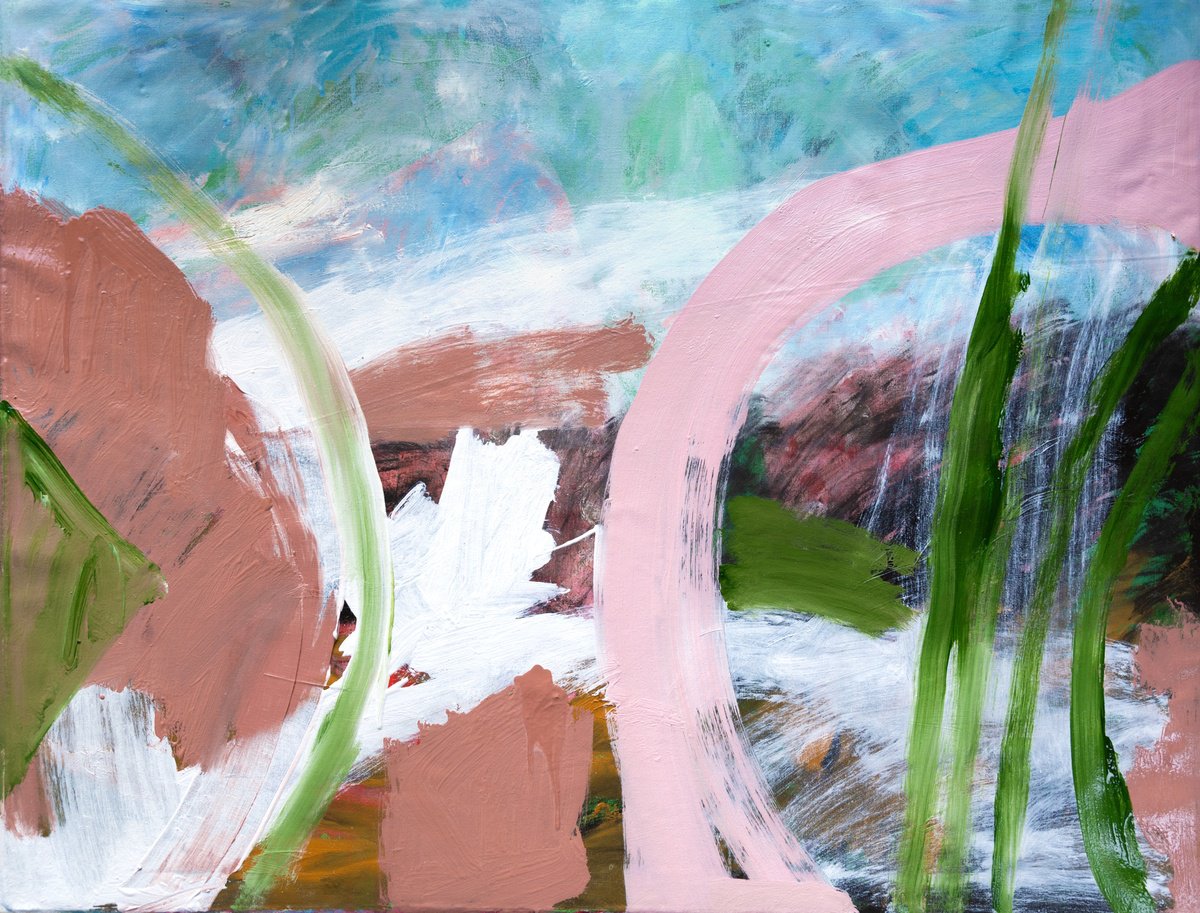 Forbidden Energy; Pink By Elizabeth Anne Fox, 40 X 30, Artwork For Sale On Artfinder