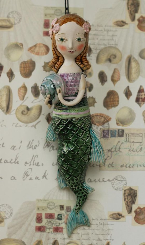 Little Mermaid, hanging sculpture.