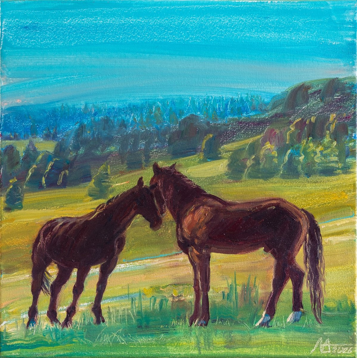 Couple By Alona Lesnichenko, 12 X 12, Artwork For Sale On Artfinder
