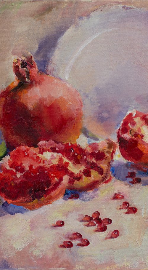 Pomegranate seeds 2 by Olha Laptieva