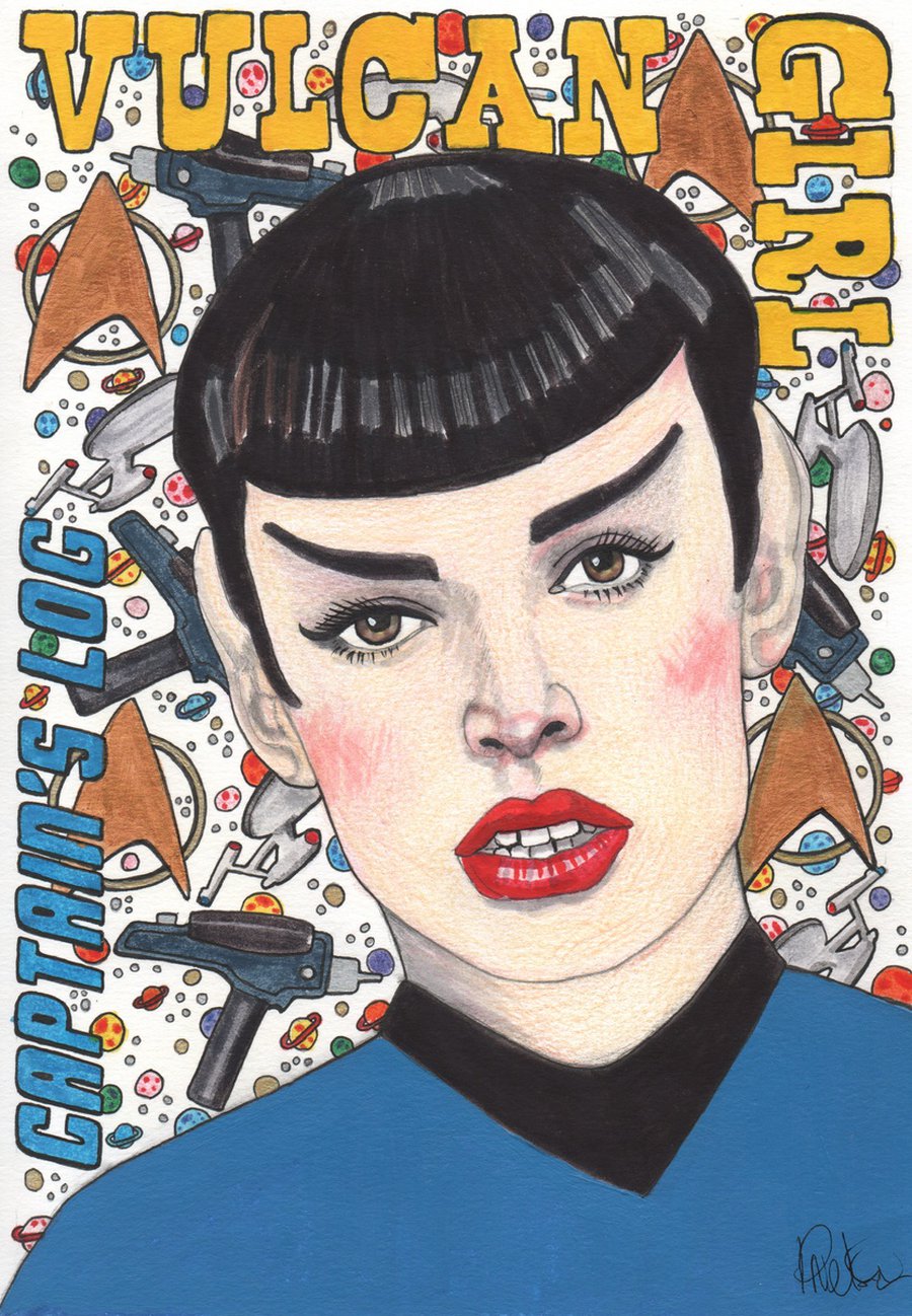 vulcan-girl-pencil-drawing-by-paul-nelson-esch-artfinder