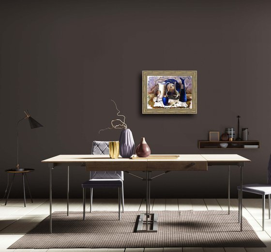 Blue vintage still life