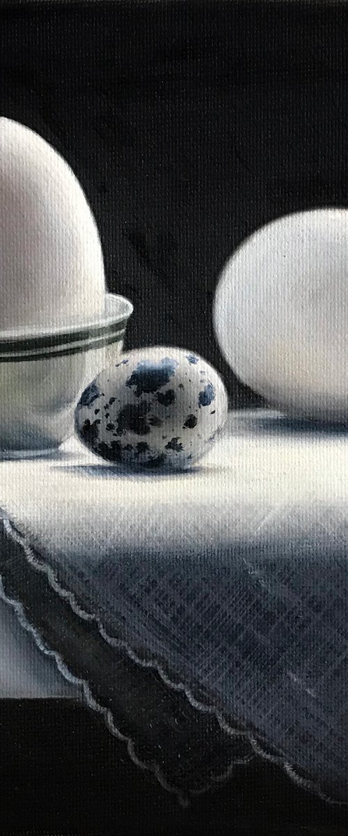 Oil painting "Eggs" 20*20 см by Irina Ivlieva