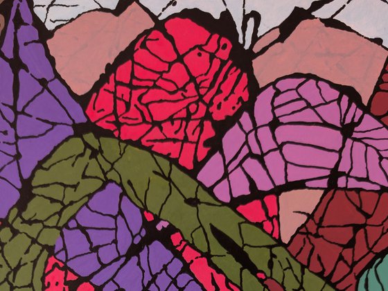 Entangled-Abstract Art painting