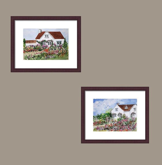 Set of Two English Cottages