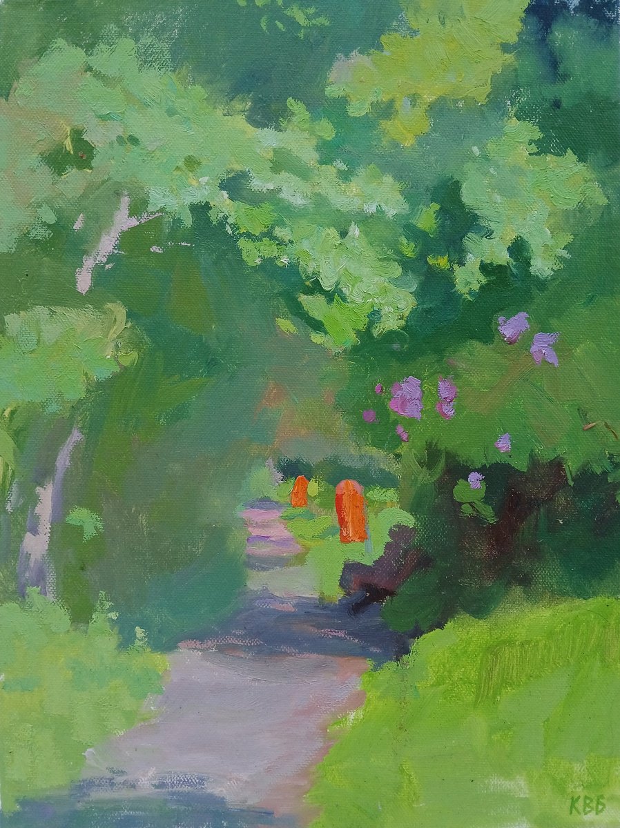 Impressionistic Cityscapes Oil Painting By Vasyl Koval, 12 X 16", Spring In Berlin, Original Artwork