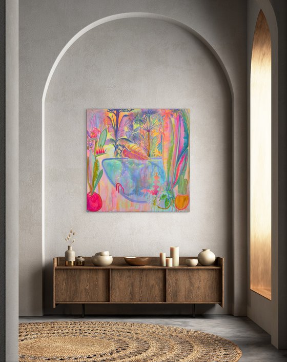 ‘Iridescent Skies = Languid Poolside’