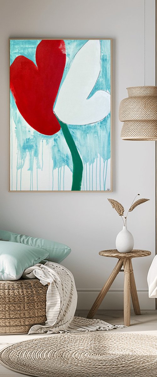 Minimalist Abstract Flower by Sasha Robinson