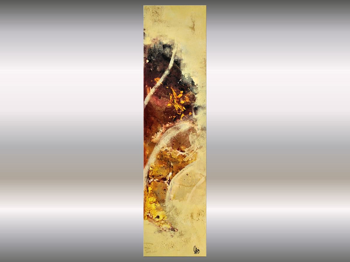 Mixed with Gold - Abstract acrylic painting, canvas art wall art ready to hang by Edelgard Schroer