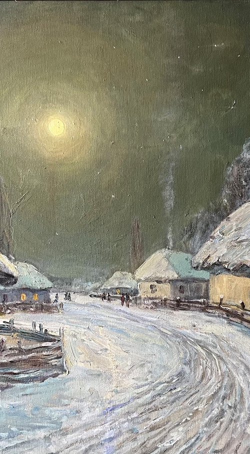 Winter Evening by Viktor Mishurovskiy