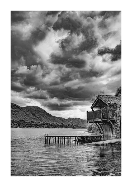 Duke of Portlands Boathouse - B&W - English Lake District by Michael McHugh