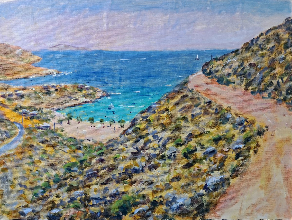  Rough Bushes Smooth Sea By Dimitris Voyiazoglou, 20 X 17, Artwork For Sale On Artfinder