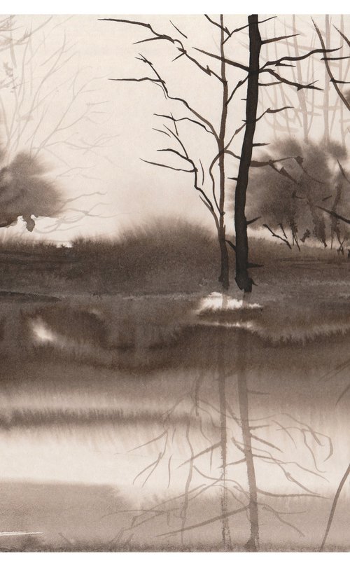 Monochrome Landscape v1 by Yulia Schuster