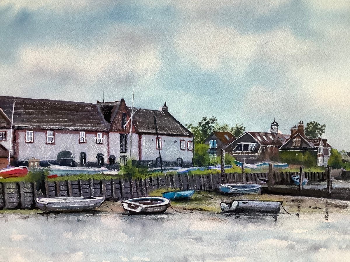 Photorealistic Landscape Watercolour By Darren Carey, 15 X 11, Returning Tide, Original Artwork