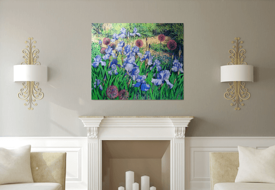 Irises dancing in the sun