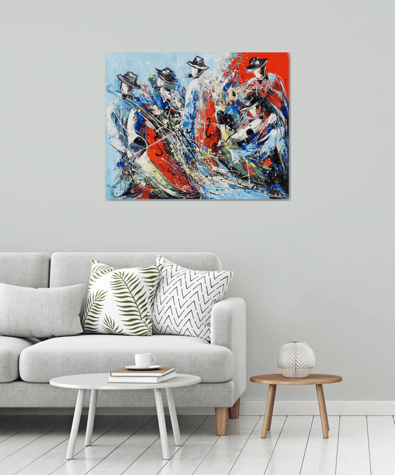 Jazz Band on Canvas