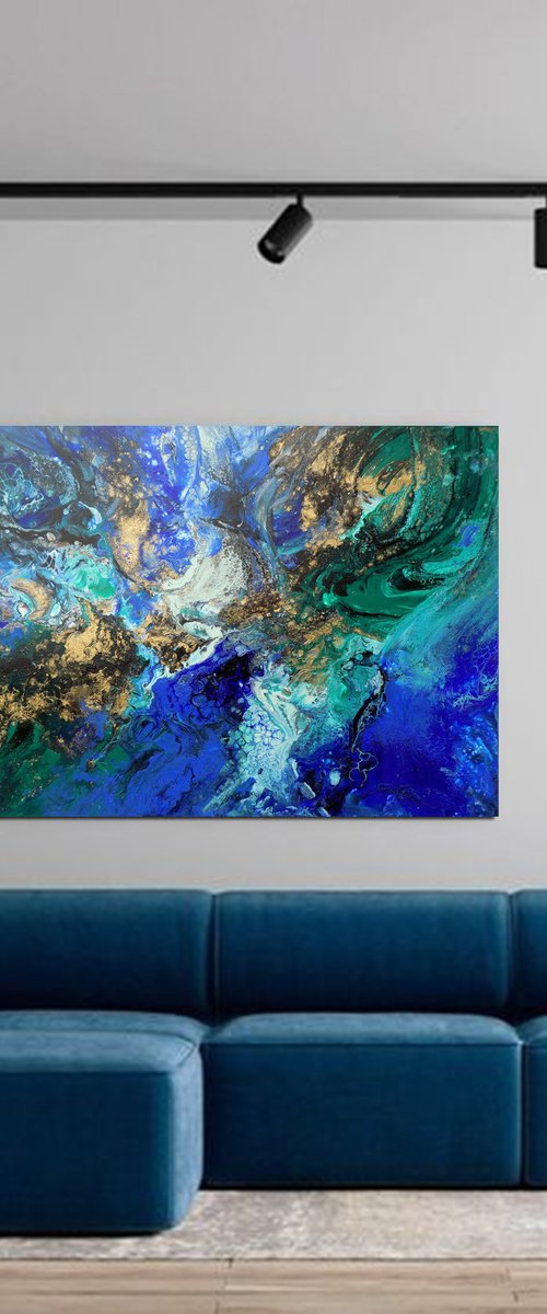 Abstract blue 104 by Areti Ampi