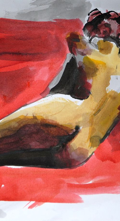 Nude 279 / 35 x 27 cm / 13,8" x 10,6" by Alexandra Djokic