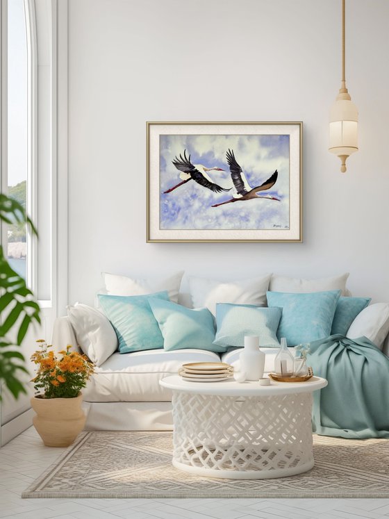 Strok Heron Wader Ardea Hern