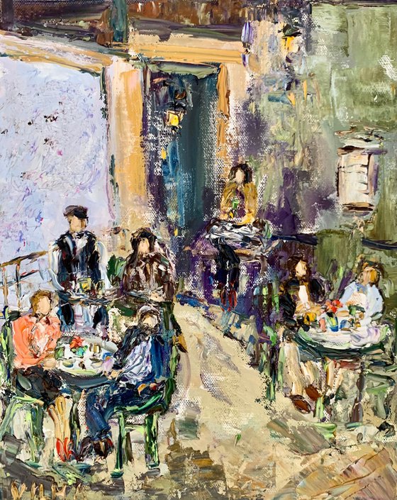 At the café