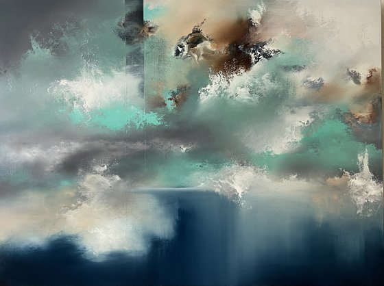 Through The Water Saunter - Abstract Landscape - 100cm x 80cm