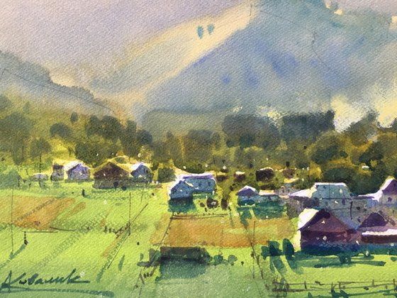 Warm evening. Carpathians