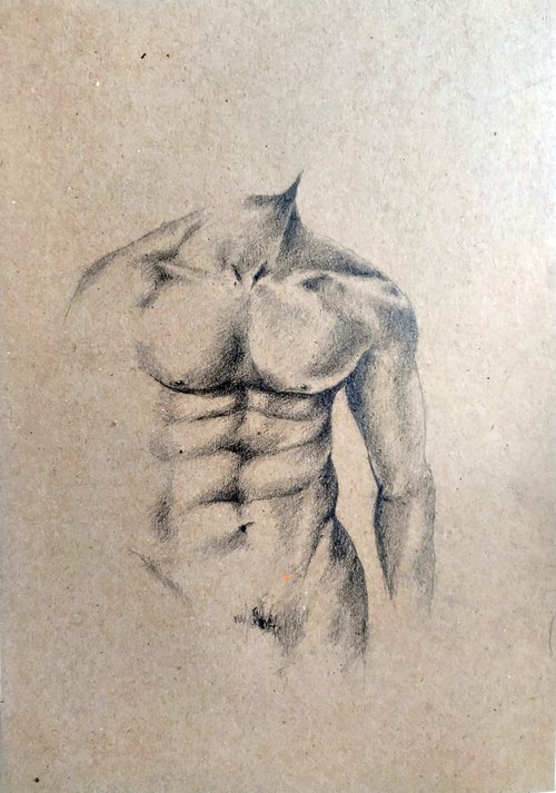Topless man by Elvira Sultanova