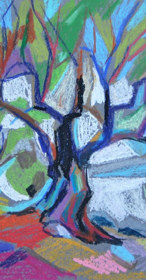 Olive tree / 28.7 x 23.5 cm by Maja Đokić Mihajlović