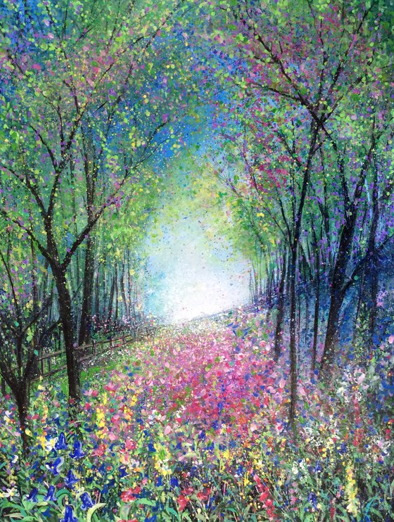 Bluebells and Cherry Blossom