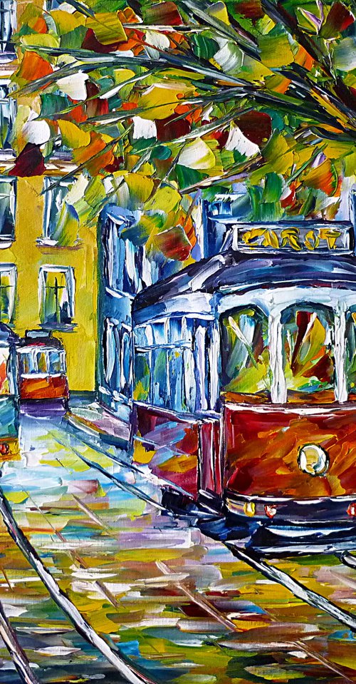 Tram In Lisbon III by Mirek Kuzniar