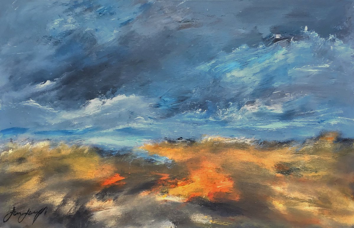 Windswept - original acrylic painting 30 x 20 by Jon Joseph