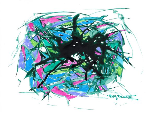 Blue Green Abstract
