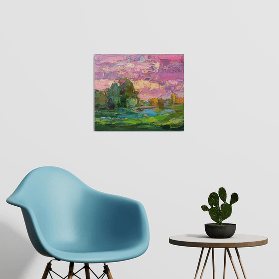 LANDSCAPE WITH STEEPLE