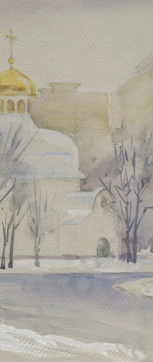 City winter. Church by Olha Malko