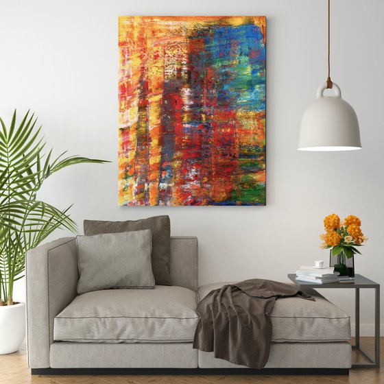150x120 cm  Сolorful Abstract Painting Landscape painting Abstract art